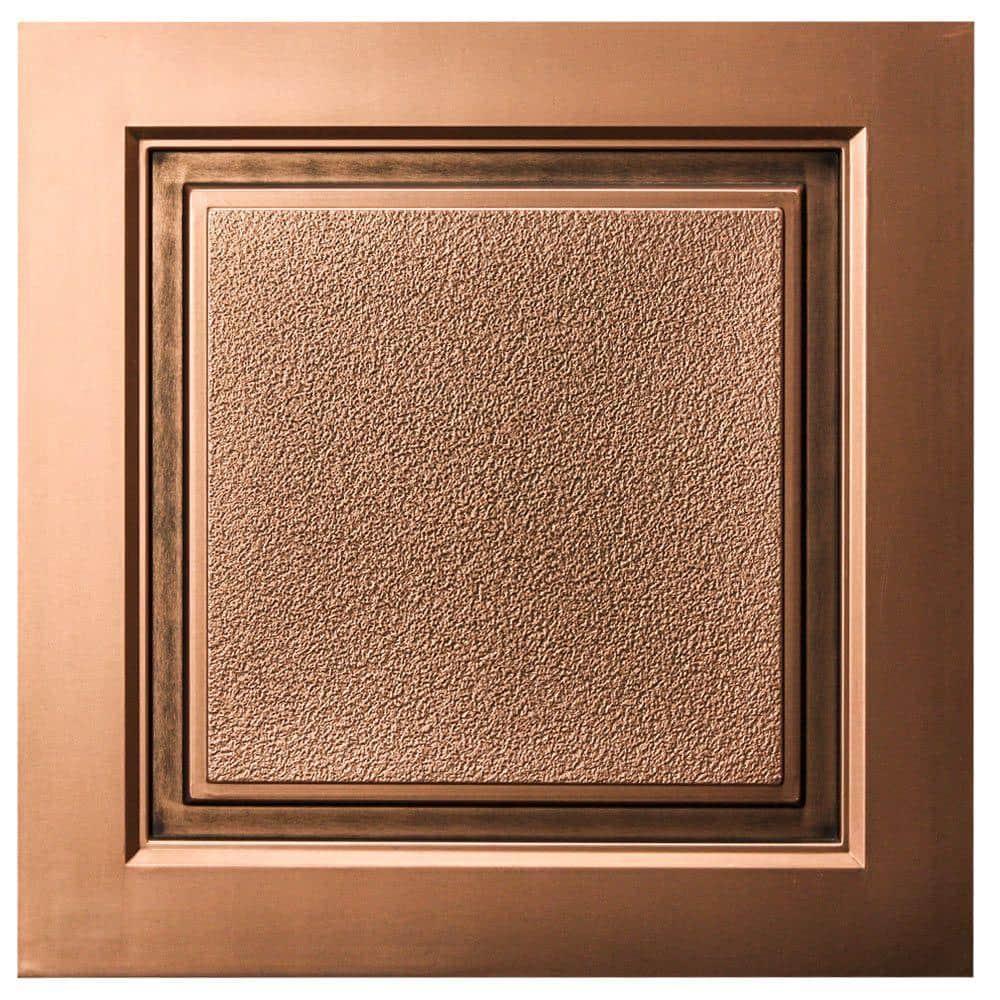 uDecor Westport 2 ft. x 2 ft. Lay-in Ceiling Tile in Antique Bronze (40 sq. ft. / case)