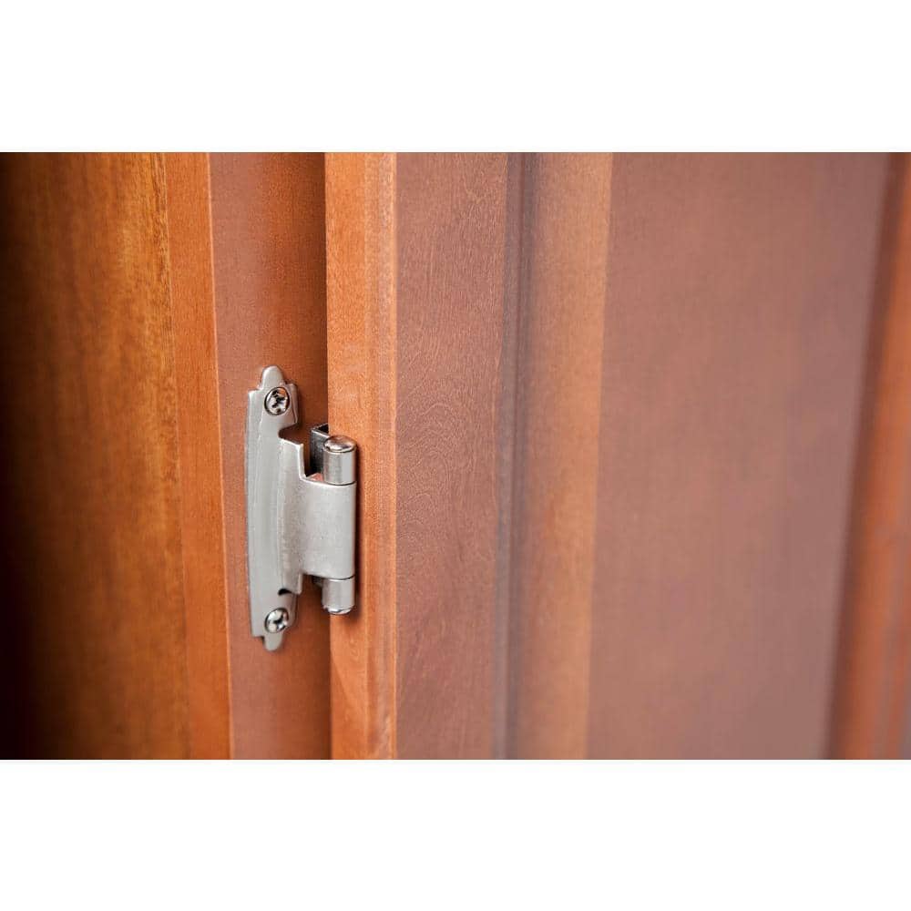 Liberty 5 Pair Face Frame Variable Overlay Self-Closing Satin Nickel Cabinet Hinge (10 Pieces) (3)