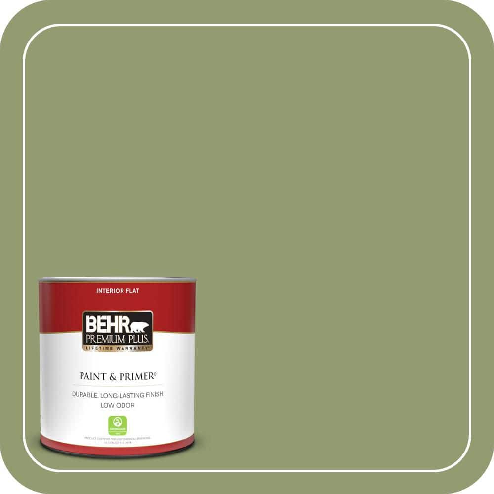 BEHR PREMIUM PLUS #PPU11-04 Alamosa Green Enamel Interior/Exterior Paint & Primer Color Sample