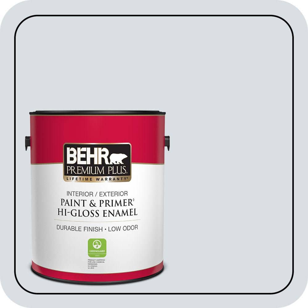 BEHR PREMIUM PLUS 1 gal. #MQ3-26 Mainsail Hi-Gloss Enamel Interior/Exterior Paint & Primer