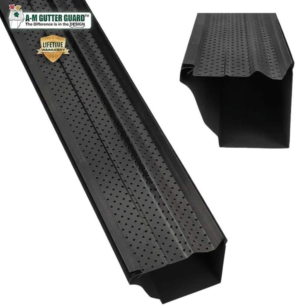 A-M Gutter Guard – Lifetime Quality Aluminum - (5 Inch - 200 Feet, Black) - DIY Easy - Made in the USA