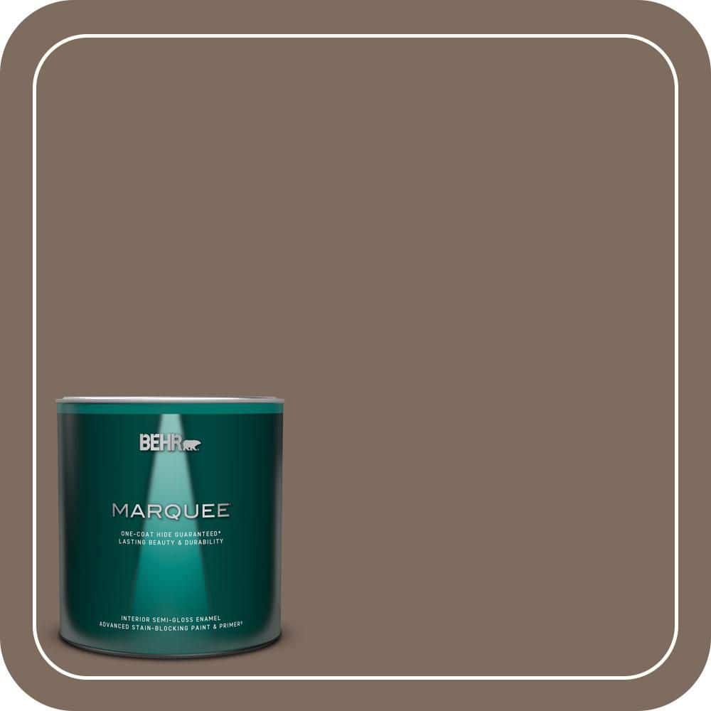 BEHR MARQUEE 1 qt. #PPU5-03 Antique Earth Semi-Gloss Enamel Interior Paint & Primer