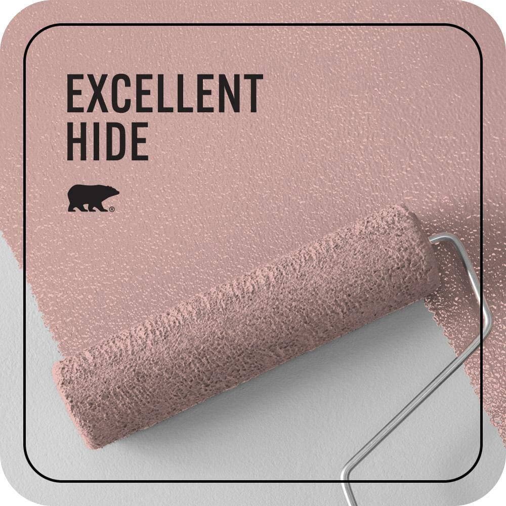 BEHR PREMIUM PLUS 1 gal. #MQ4-04 Noble Blush Ceiling Flat Interior Paint & Primer (2)