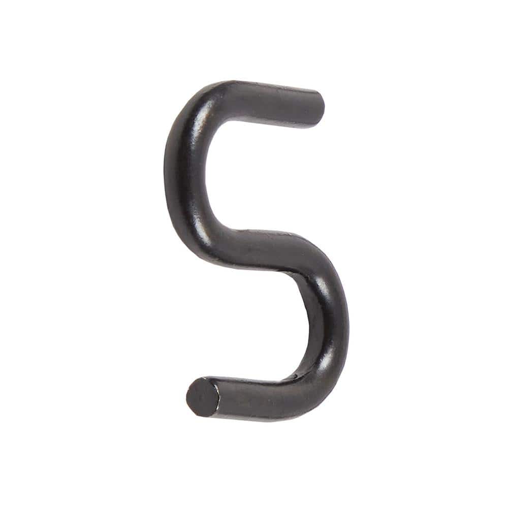 Everbilt 1/8 in. x 1 in. Black S-Hook (4-Pack) (3)