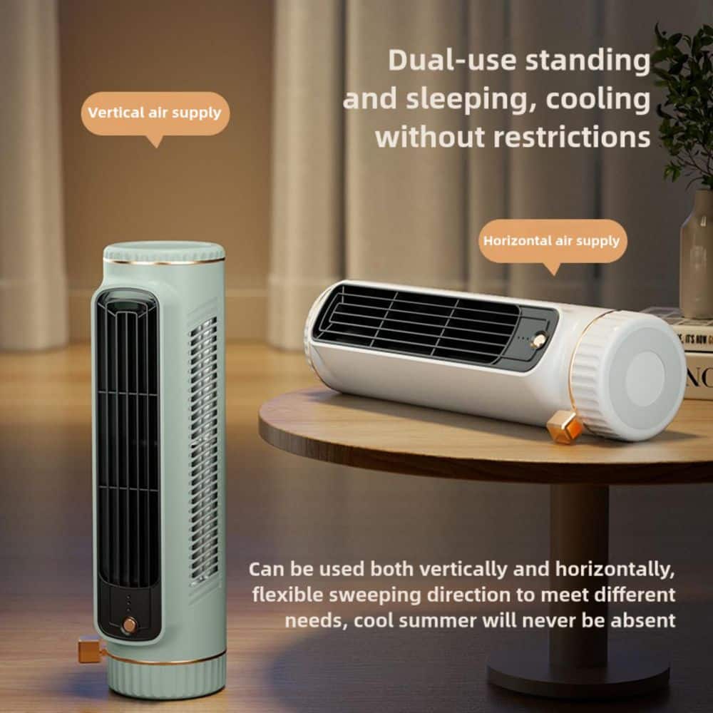 Edendirect 10.6 in. 3 Fan Speeds Tower Fan in Green with Dual-Use, Low Noise Operation (2)