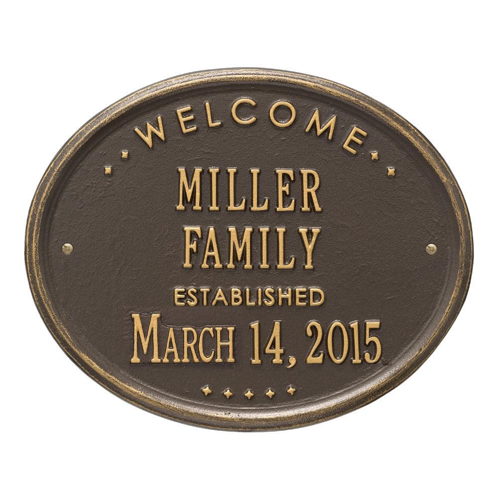 Unbranded Welcome Oval Family Established Personalized Plaque
