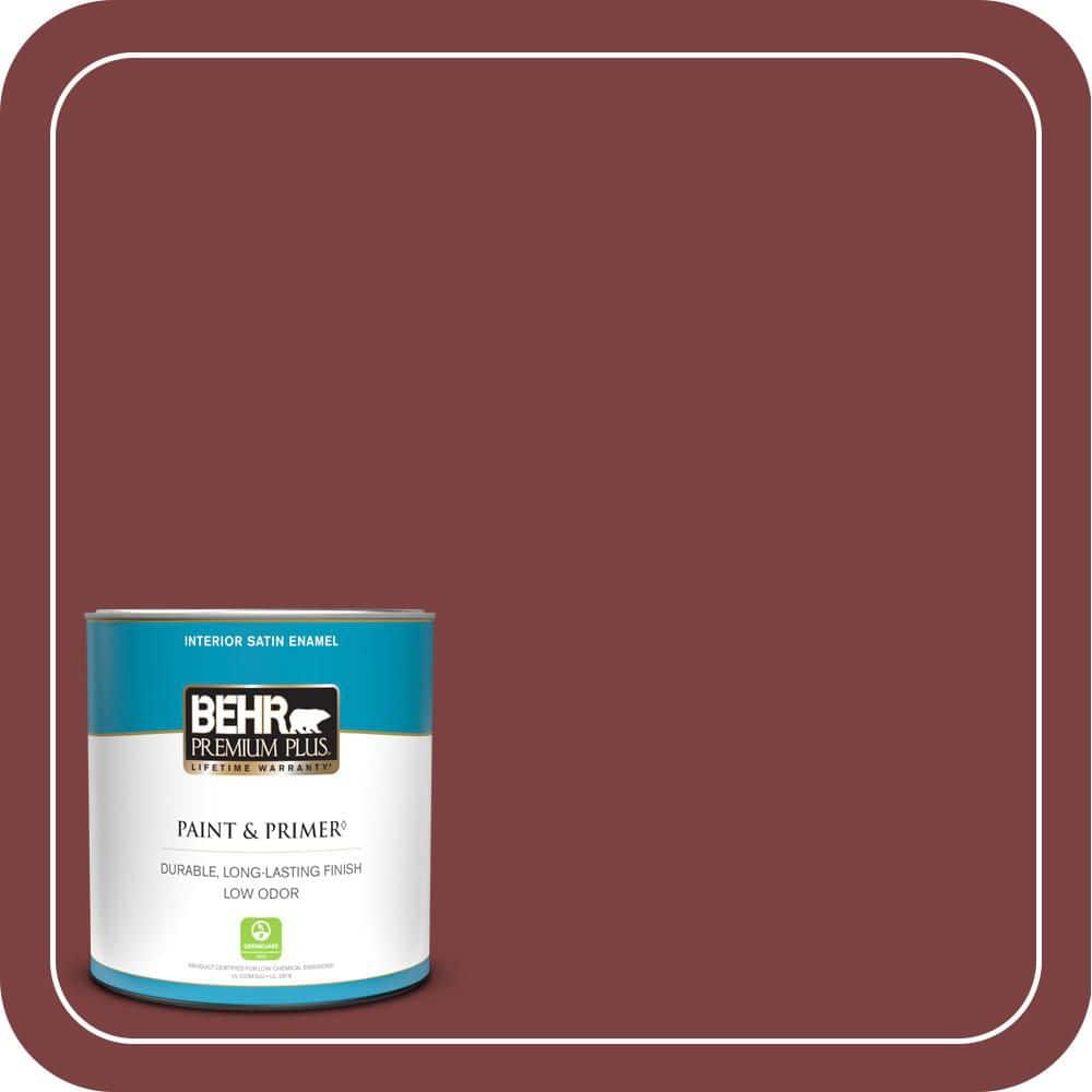 BEHR PREMIUM PLUS #PPH-67 Red Wine Flat Low Odor & Primer (1)