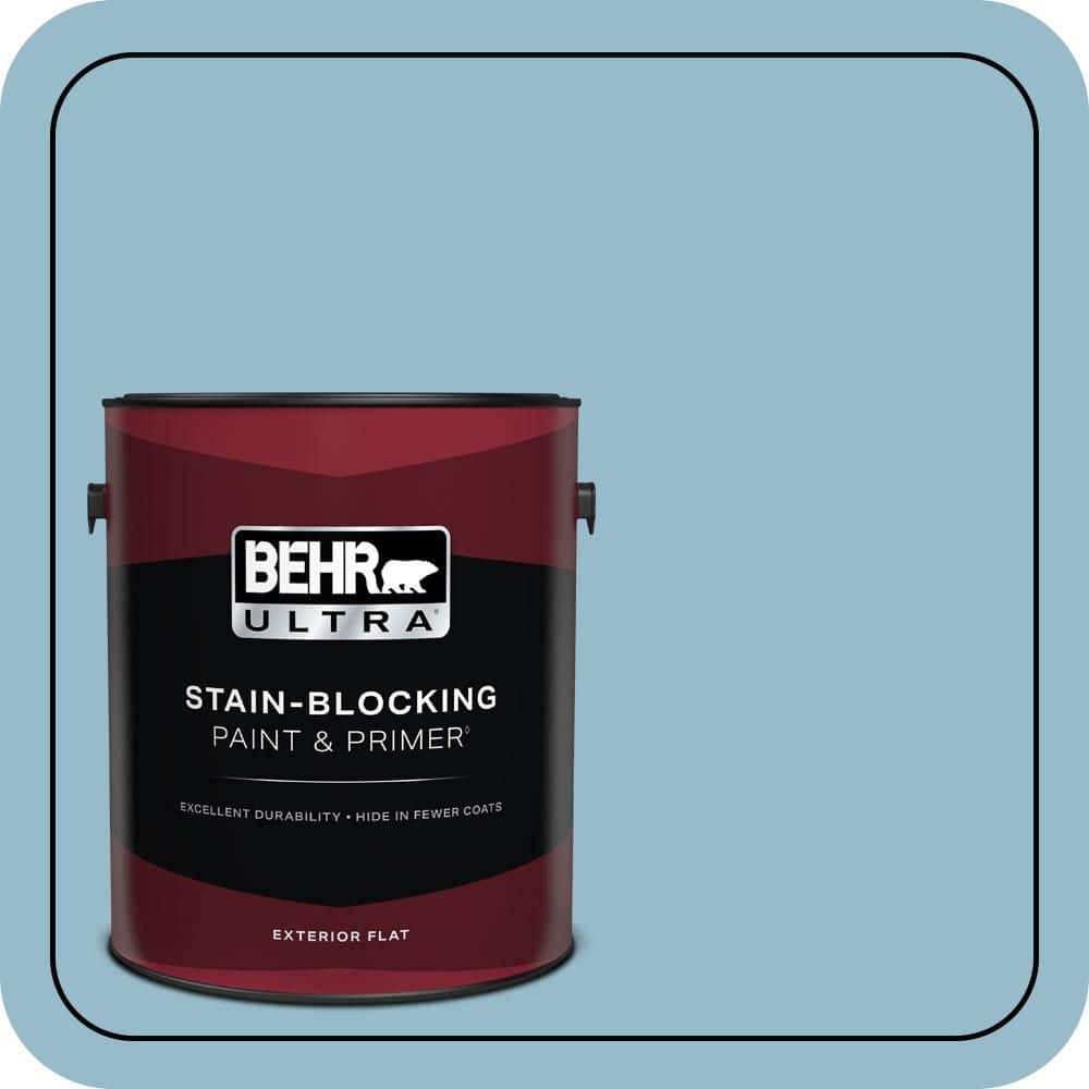BEHR ULTRA 1 gal. #S480-3 Sydney Harbour Flat Exterior Paint & Primer