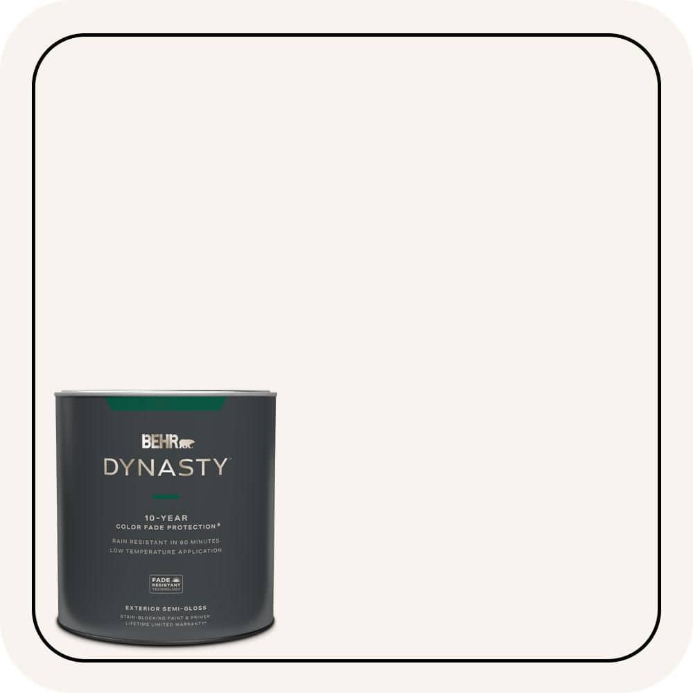 BEHR DYNASTY 1 qt. #PR-W13 Crystal Cut Semi-Gloss Exterior Stain-Blocking Paint & Primer