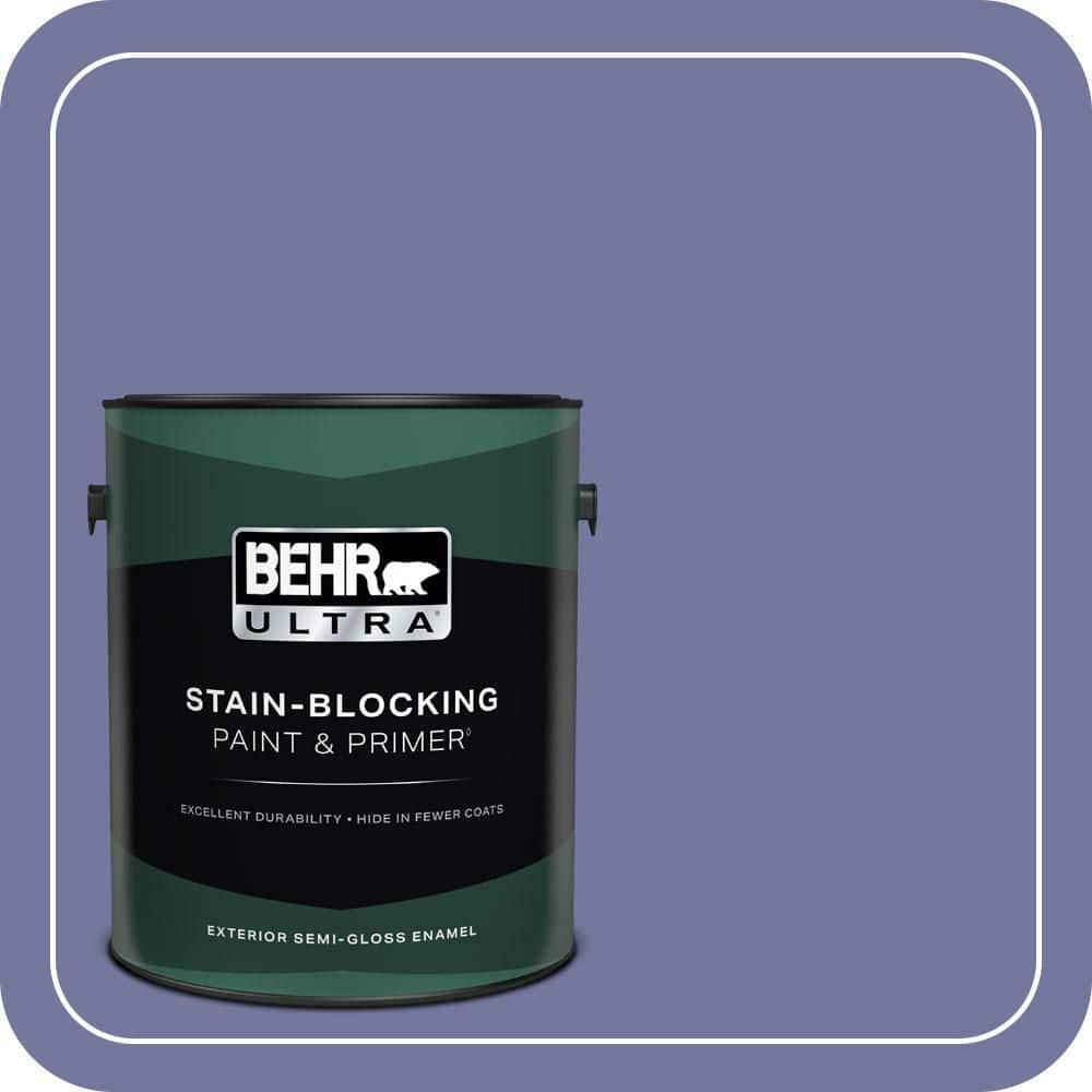 BEHR ULTRA 1 gal. #630D-6 Palace Purple Semi-Gloss Enamel Exterior Paint & Primer