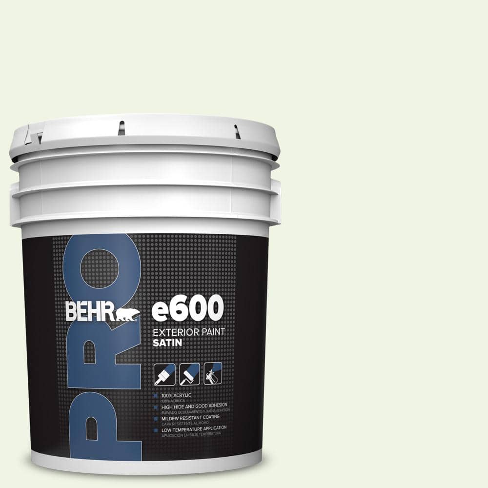 BEHR PRO 5 gal. #M370-1 Fresh Dew Satin Exterior Paint
