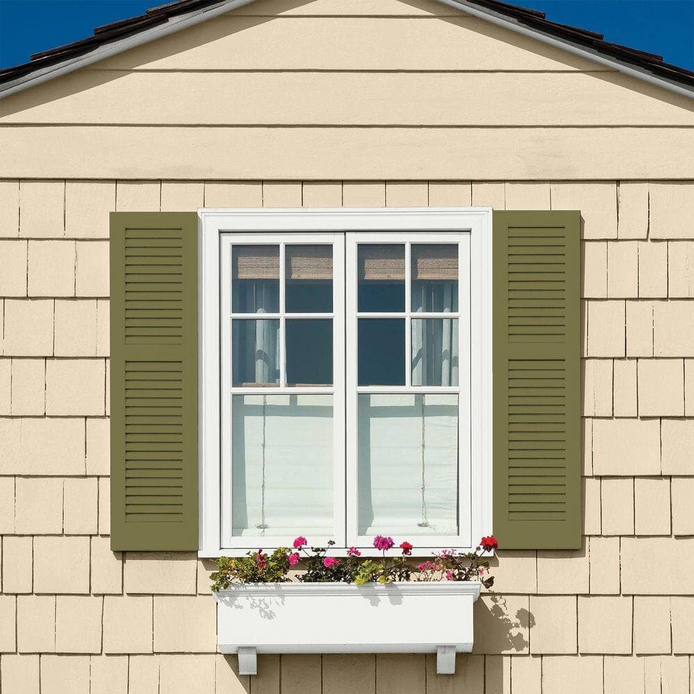 Glidden Premium 1 qt. PPG1114-7 Autumn Fern Satin Exterior Latex Paint (4)