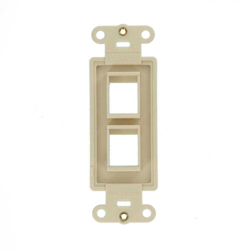Leviton QuickPort Decora 2-Port Insert, Light Almond 41642-T (3)