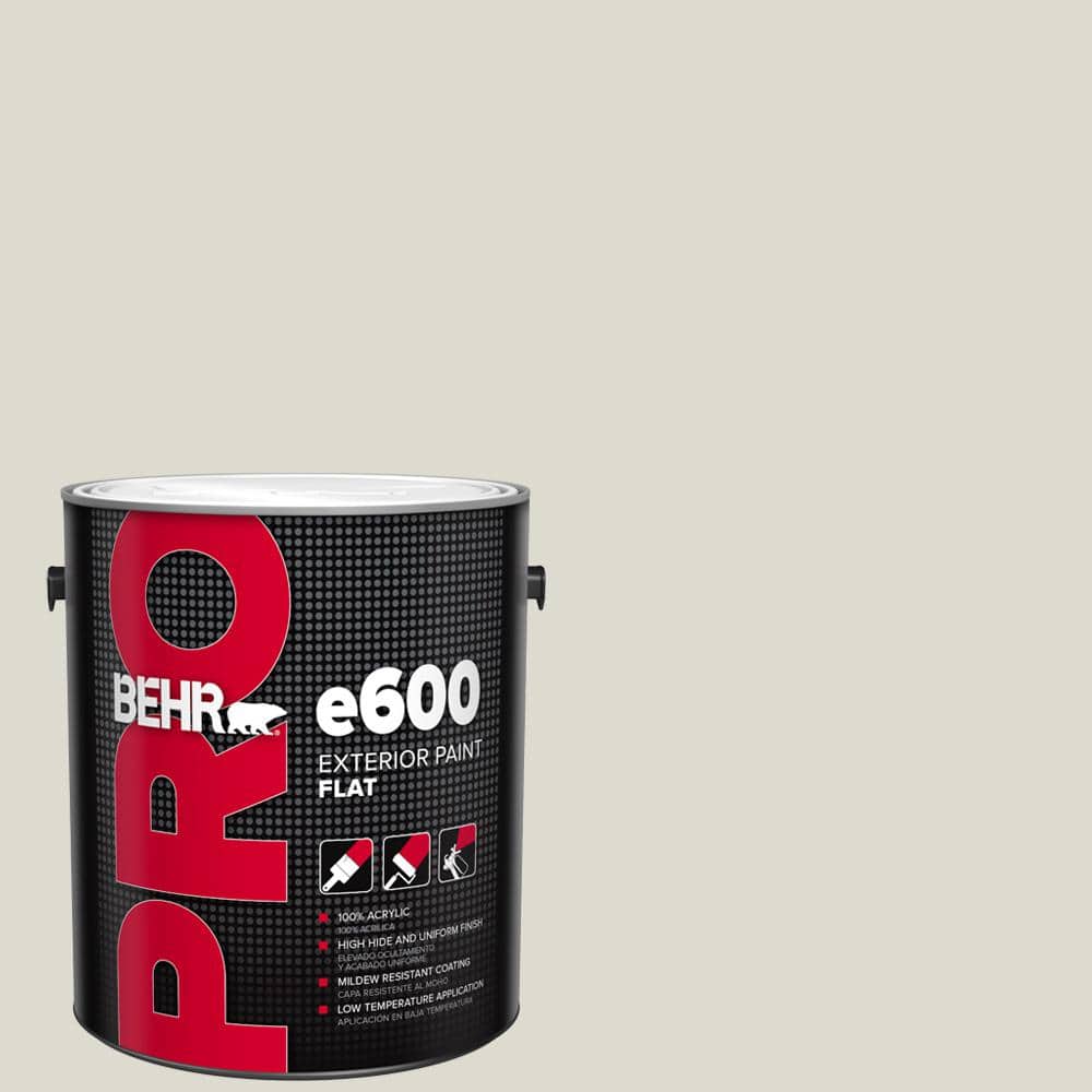 BEHR PRO 1 gal. #GR-W11 Silver Ash Flat Exterior Paint
