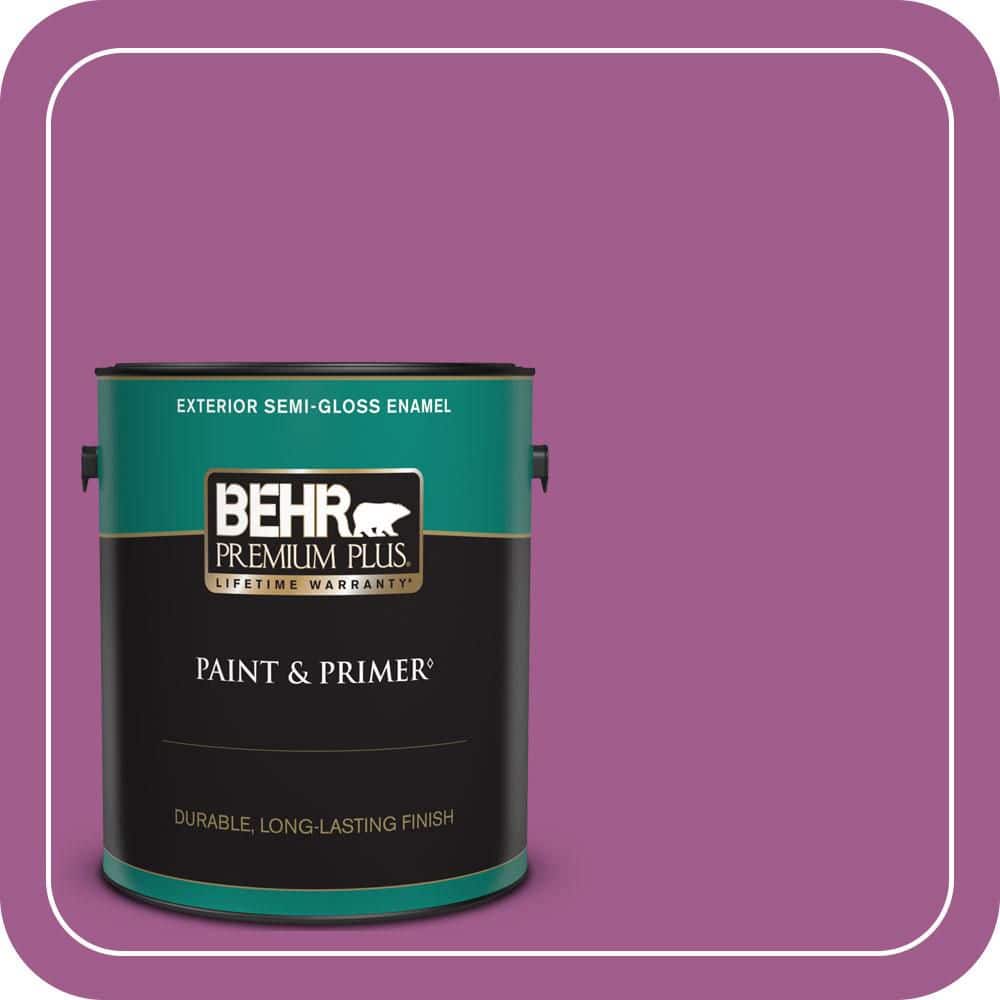 BEHR PREMIUM PLUS 1 gal. #P110-6 Wild Berry Semi-Gloss Enamel Exterior Paint & Primer