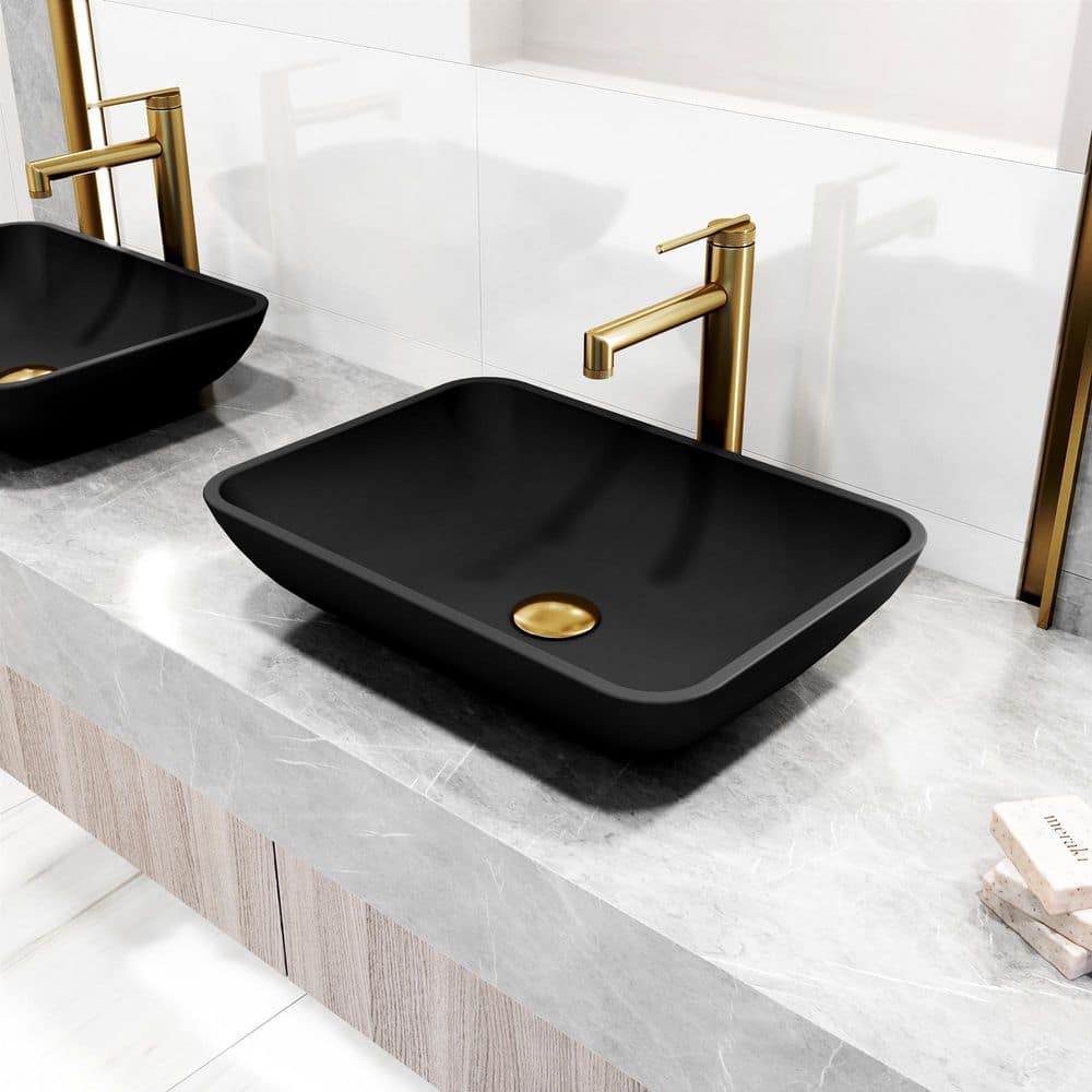 VIGO Sterling Single Handle Single-Hole Bathroom Vessel Faucet in Matte Brushed Gold (3)