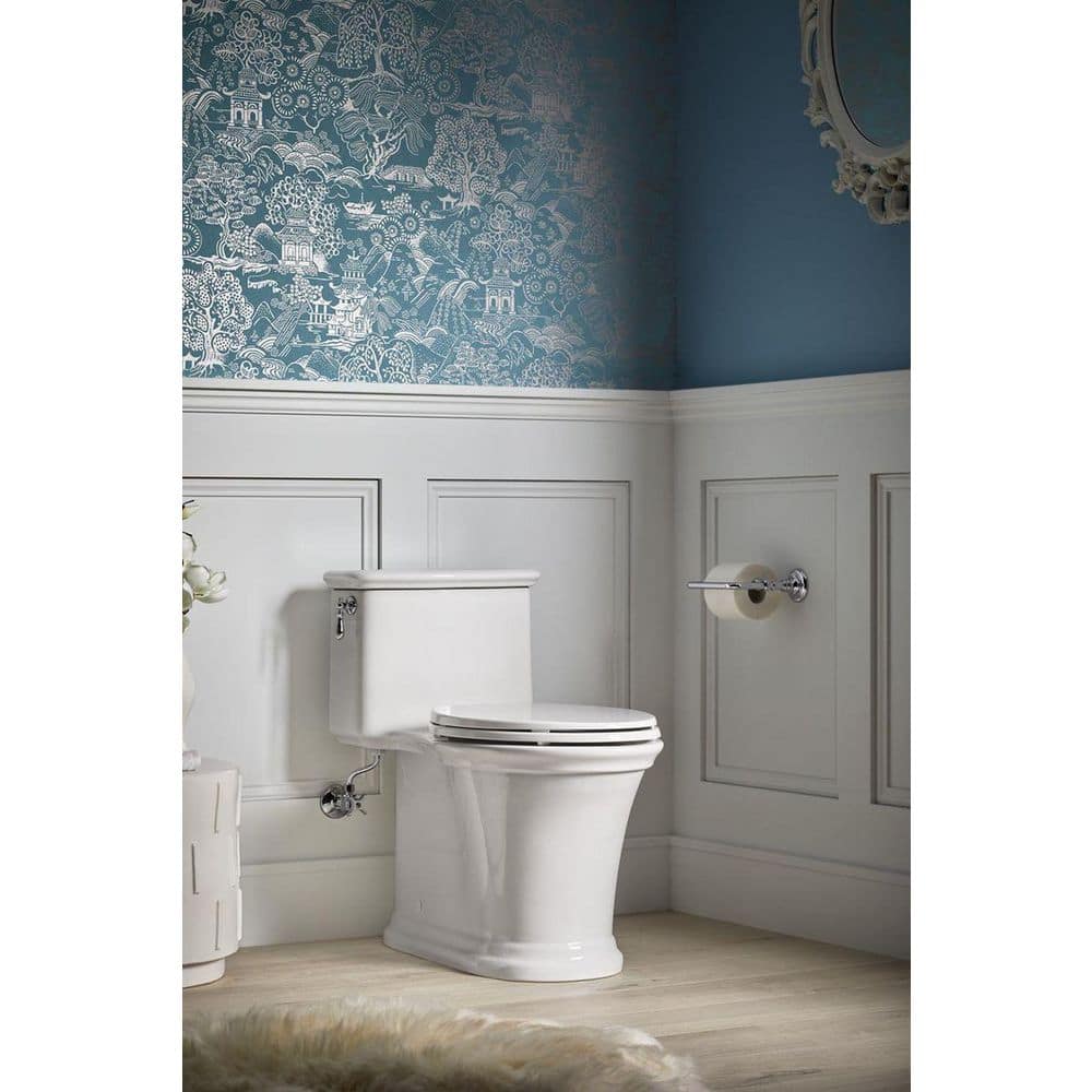 KOHLER Harken 12 in. 1-Piece 1.28 GPF Single Flush Elongated Toilet in White (1)