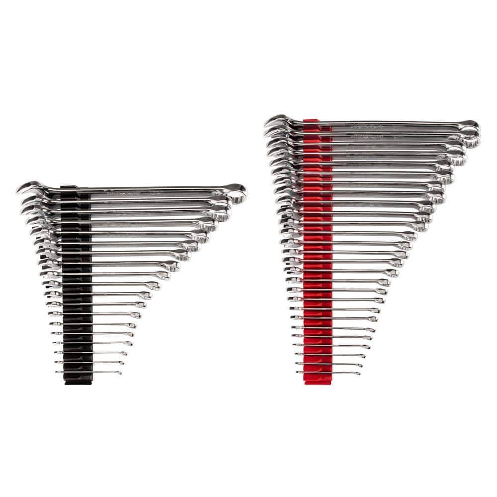 TEKTON 1/4 in. to 1-1/4 in., 6 mm to 32 mm Combination Wrench Set with Modular Slotted Organizer (46-Piece) (1)