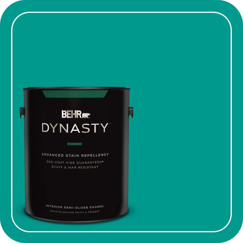 BEHR DYNASTY 1 gal. #P450-6 Tropics Semi-Gloss Enamel Interior Stain-Blocking Paint & Primer