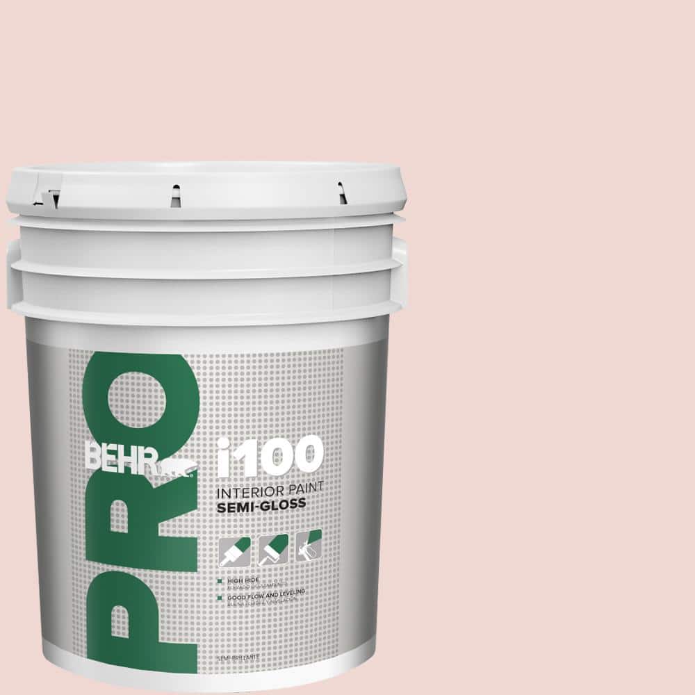 BEHR PRO 5 gal. #150E-1 Delicate Blush Semi-Gloss Interior Paint