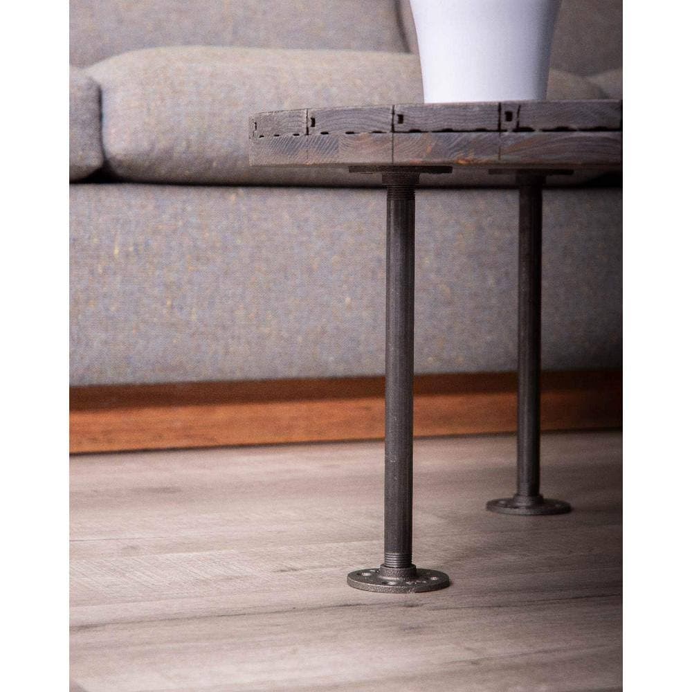 PLUMBFLEX 1/2 in. x 18 in. Black Steel Pipe Table Legs (Pack Of 4) (3)