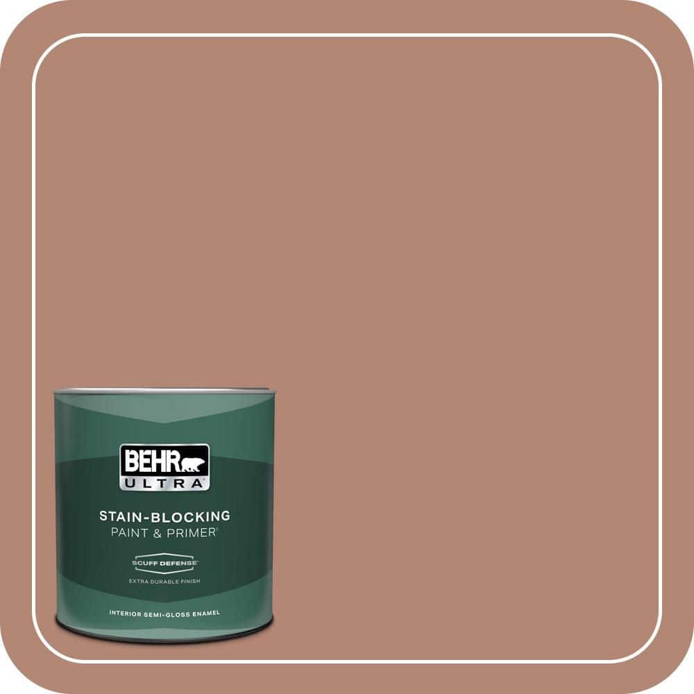 BEHR ULTRA 1 qt. #PMD-98 Painted Skies Extra Durable Semi-Gloss Enamel Interior Paint & Primer