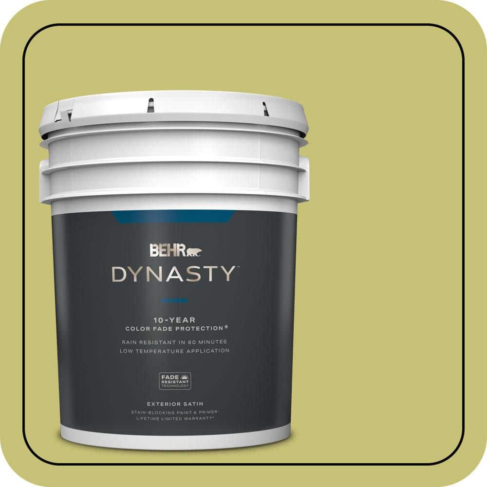 BEHR DYNASTY 5 gal. #PPU9-07 Fresh Sprout Satin Enamel Exterior Stain-Blocking Paint & Primer