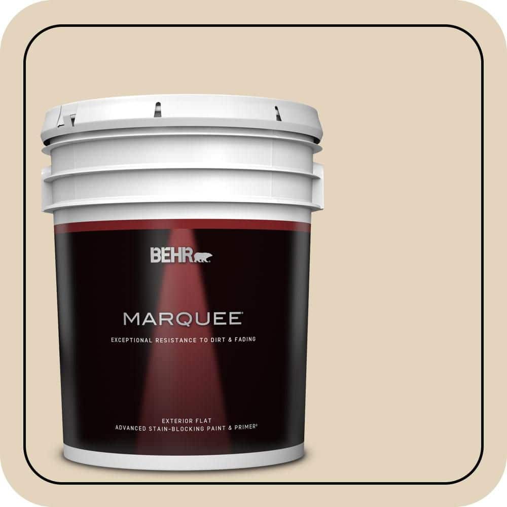 BEHR MARQUEE 5 gal. #PPU7-17 Wax Sculpture Flat Exterior Paint & Primer (1)
