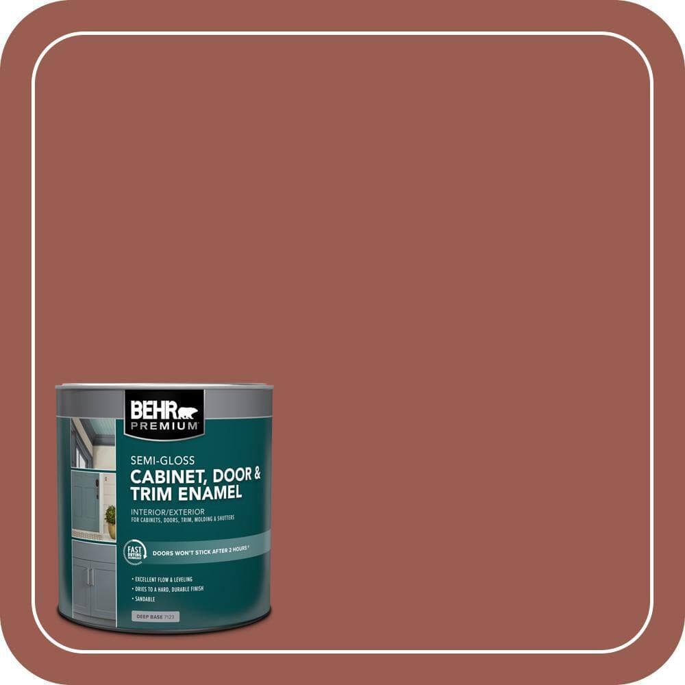 BEHR PREMIUM 1 qt. #S160-6 Red Potato Semi-Gloss Enamel Interior/Exterior Cabinet, Door & Trim Paint
