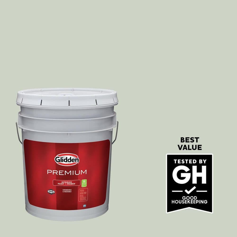 Glidden Premium 5 gal. PPG1129-3 Castaway Flat Interior Latex Paint