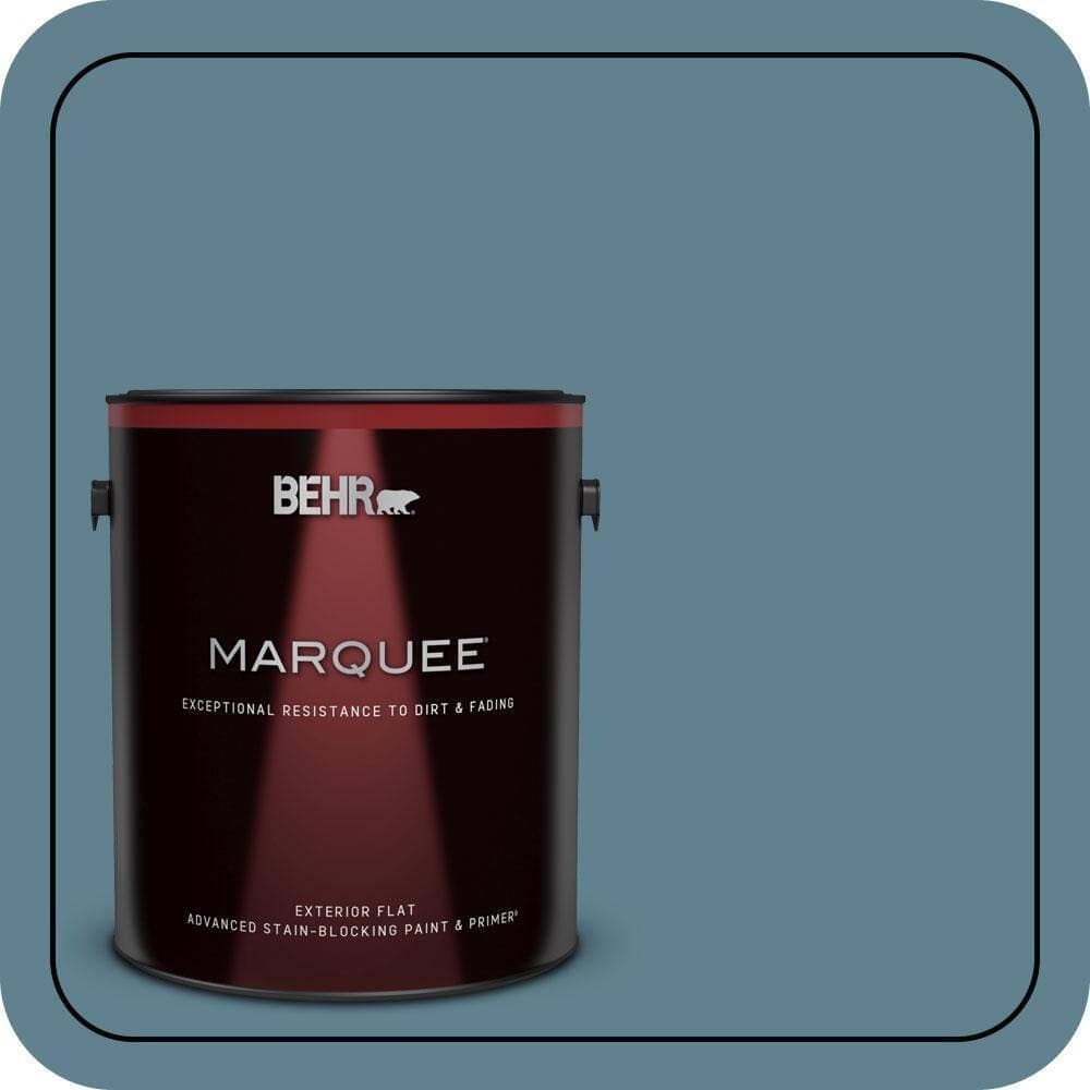 BEHR MARQUEE 1 gal. #S470-5 Blueprint Flat Exterior Paint & Primer (1)