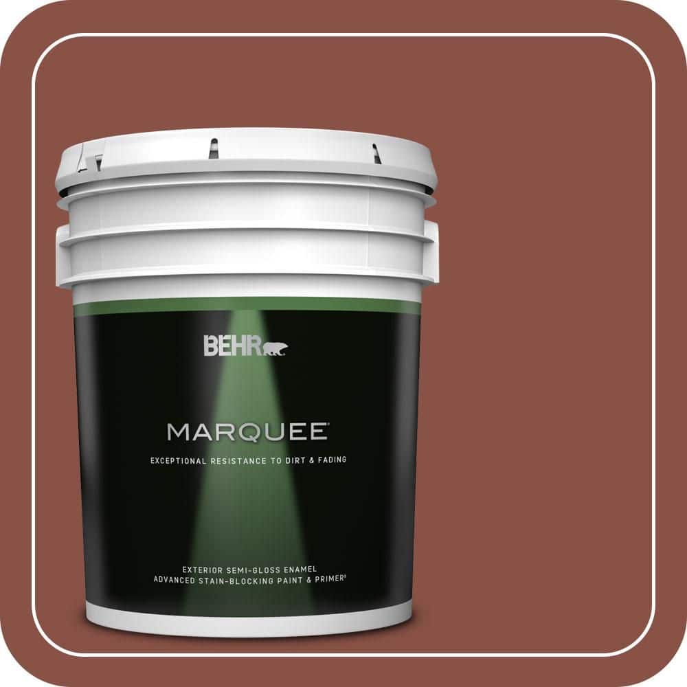 BEHR MARQUEE 5 gal. #PPU2-18 Spice Semi-Gloss Enamel Exterior Paint & Primer