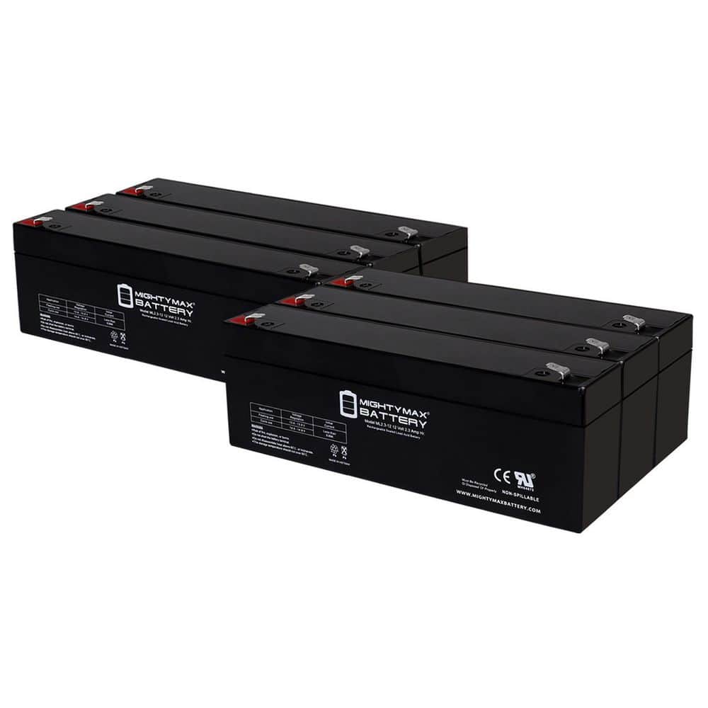 MIGHTY MAX BATTERY 12V 2. 3AH F1 SLA Replacement Battery Compatible With Powersonic PS-1229-6 Pack (1)
