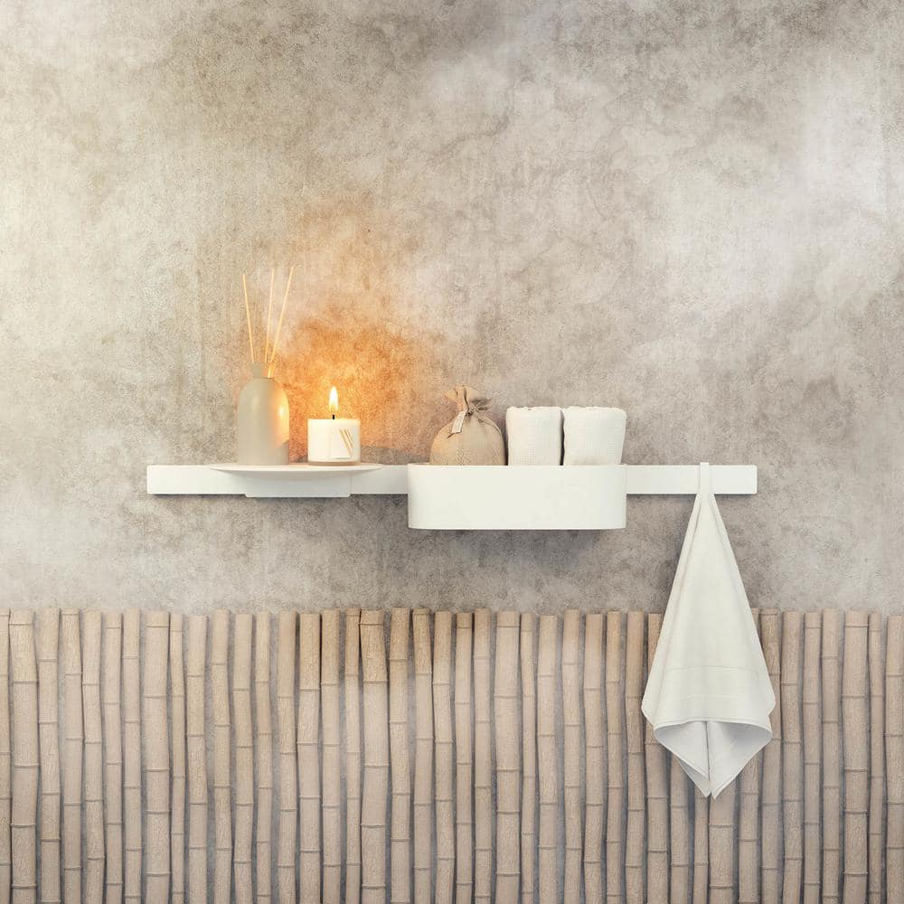 Hansgrohe Walls Toris Storage Basket- Deep Shower Caddy in Matte White (3)