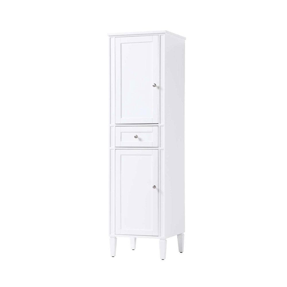 TIMELESS HOME 20 in. W x 20 in. D x 72 in. H White Freestanding Linen Cabinet (2)