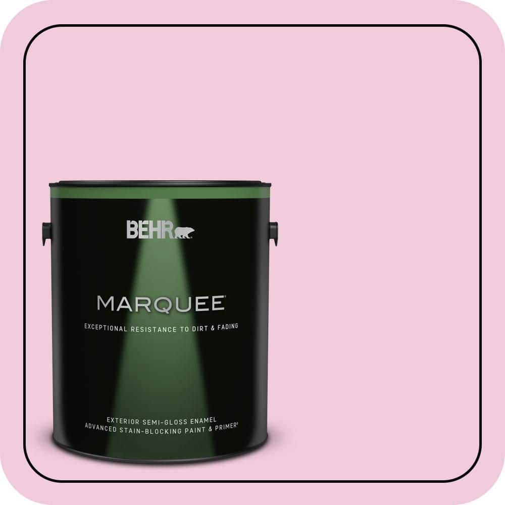 BEHR MARQUEE 1 gal. #P130-1 Piggy Bank Semi-Gloss Enamel Exterior Paint & Primer