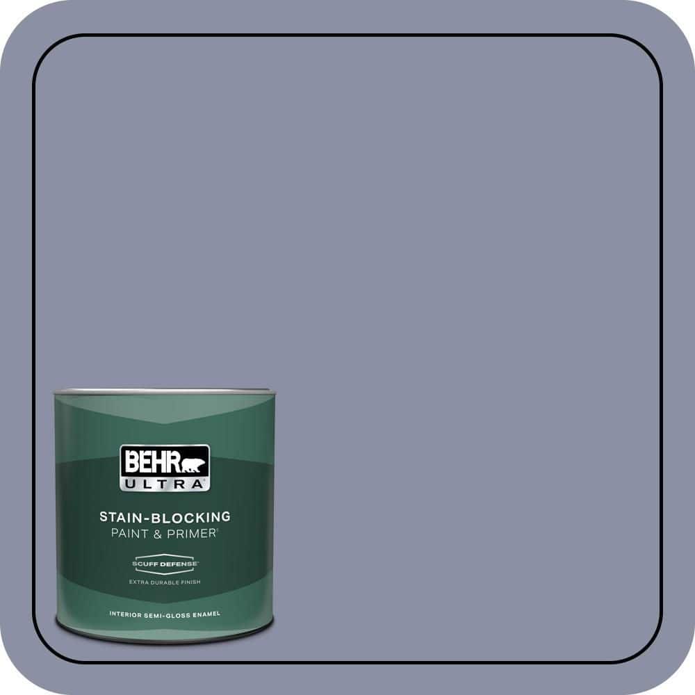 BEHR ULTRA 1 qt. #620F-4 Violet Shadow Extra Durable Semi-Gloss Enamel Interior Paint & Primer