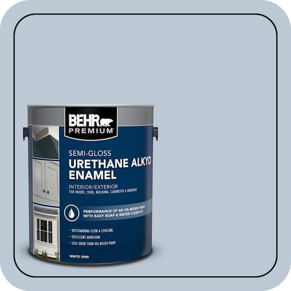 BEHR PREMIUM 1 gal. #S520-2 Journey's End Urethane Alkyd Semi-Gloss Enamel Interior/Exterior Paint (2)