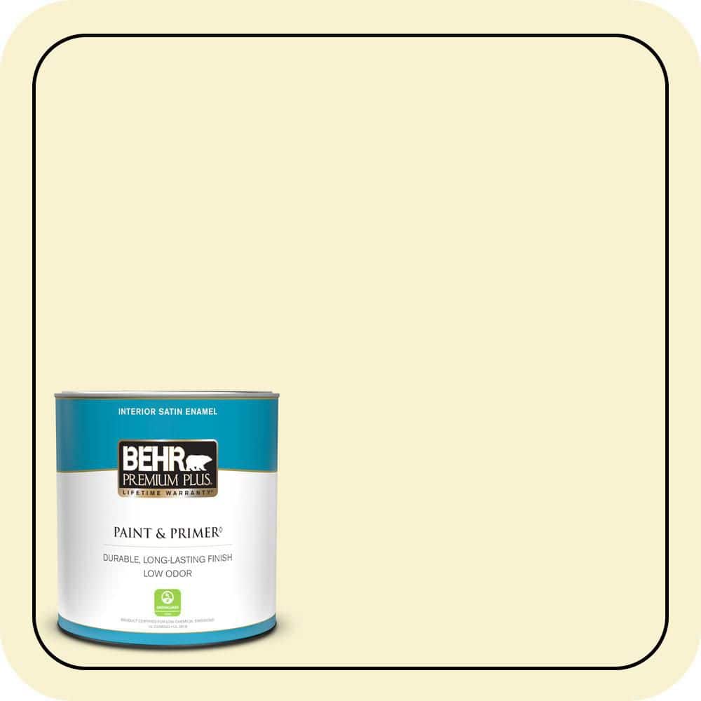 BEHR PREMIUM PLUS 1 qt. #P320-1 Flashpoint Satin Enamel Low Odor Interior Paint & Primer