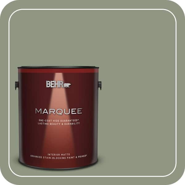 BEHR PREMIUM PLUS #PPU11-17 Hillside Green Enamel Interior/Exterior Paint & Primer Color Sample (4)