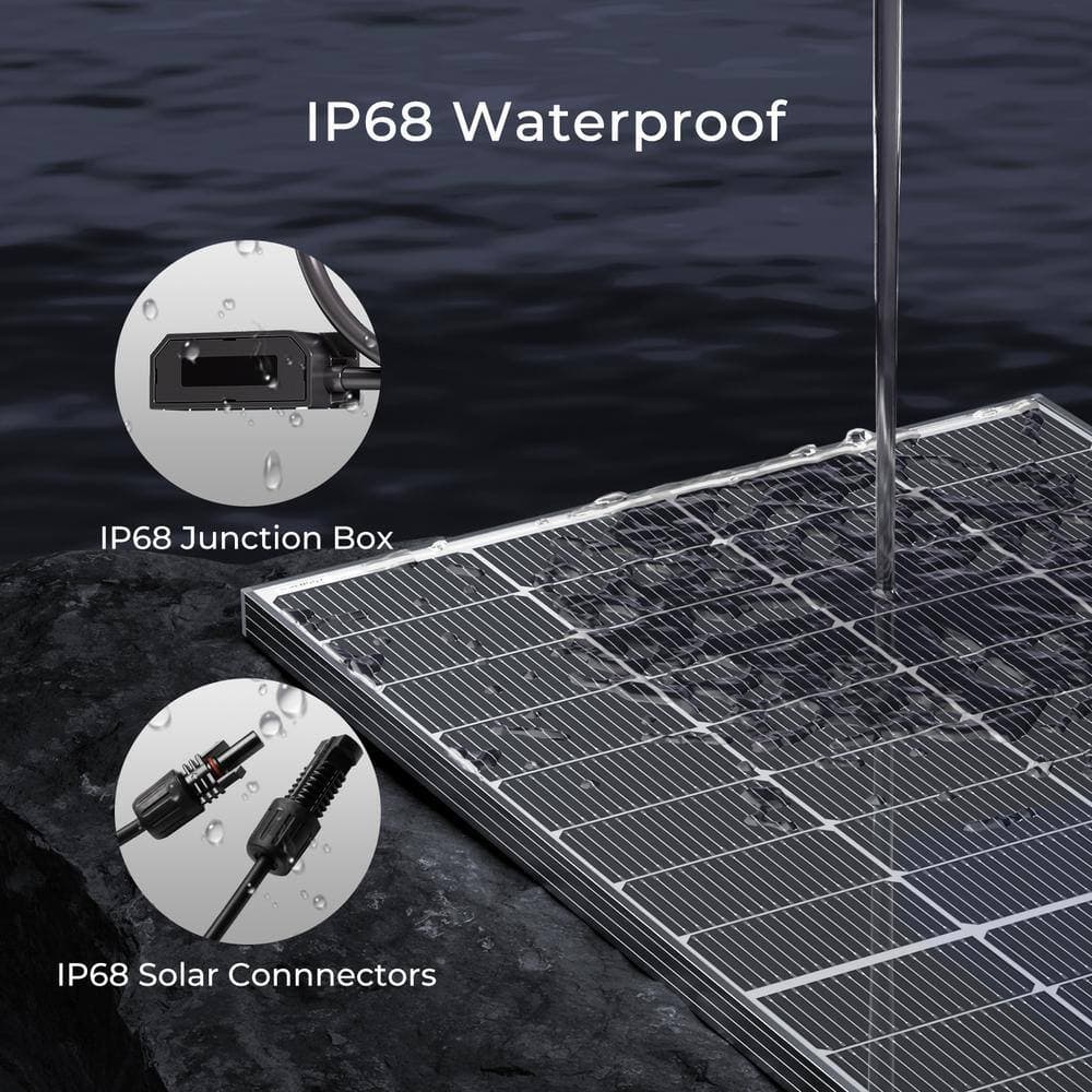 Renogy 12V 250W Bifacial Solar Panel N-Type 16BB Double-Side 25% High-Efficiency PV Module Power Off-Grid RV Marine Rooftop (3)