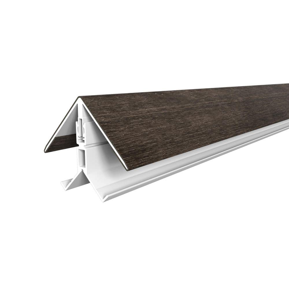 NewTechWood Alusions 2.87 in. x 3.56 in. x 8 ft. Spanish Walnut Composite Aluminum Outside Corner Trim Kit for 1 in. Board (1)