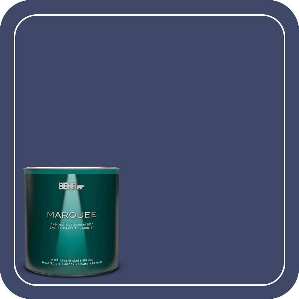 BEHR PREMIUM PLUS #S-H-620 Midnight Sky Hi-Gloss Enamel Interior/ & Primer (1)