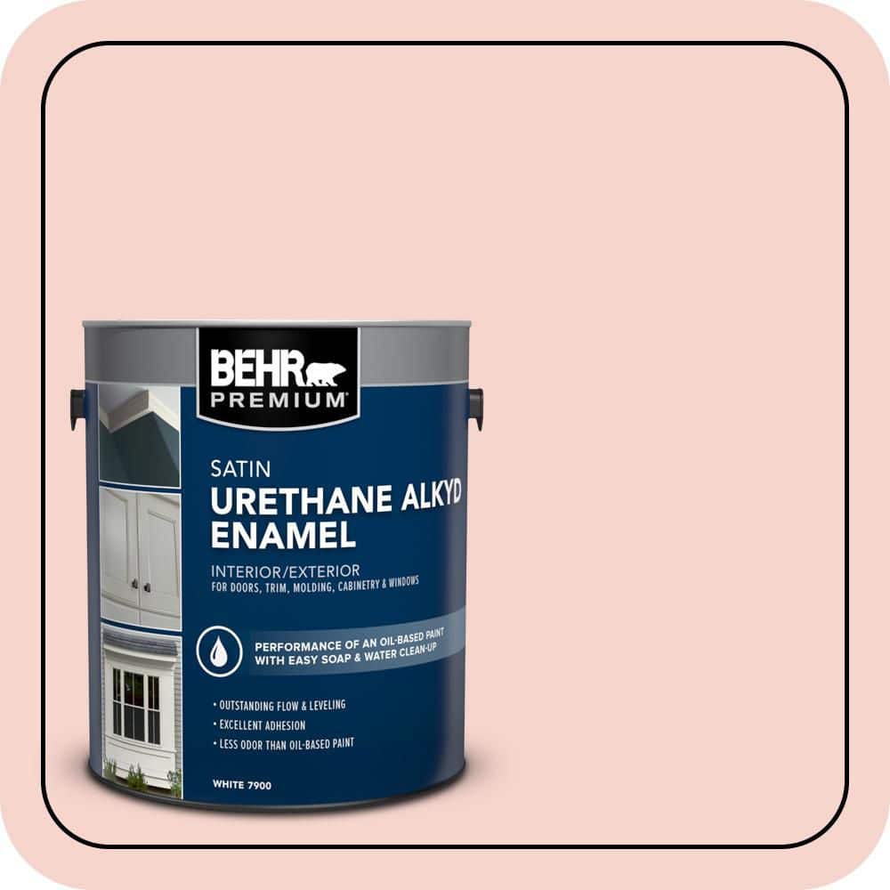 BEHR PREMIUM 1 gal. #M170-1 Pink Elephant Urethane Alkyd Satin Enamel Interior/Exterior Paint