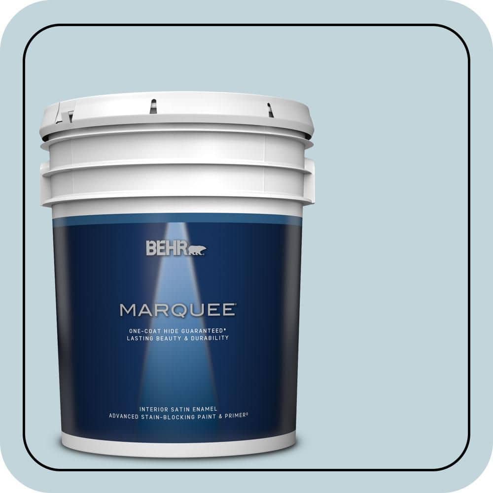 BEHR MARQUEE 5 gal. #S470-1 Cloudy Sky Satin Enamel Interior Paint & Primer (1)