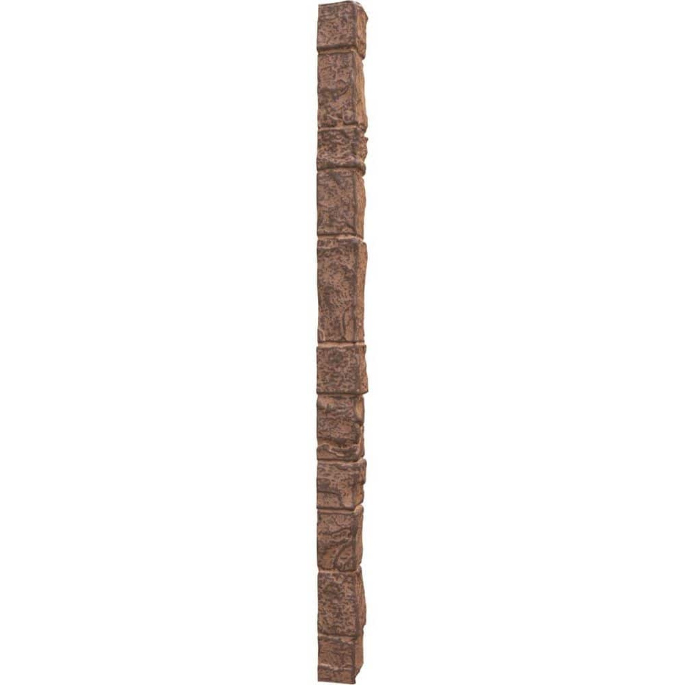 Ekena Millwork Universal Outside Corner for EverStone Faux Stone Siding Panels, 3"W x 3"D x 48"H, Arizona Color (3)