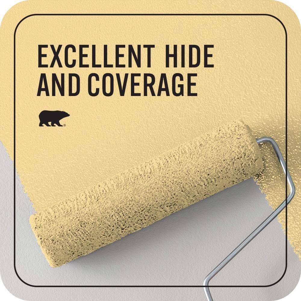BEHR PREMIUM PLUS #360C-3 Honey Tone Flat Interior/Exterior Paint & Primer Color Sample (4)