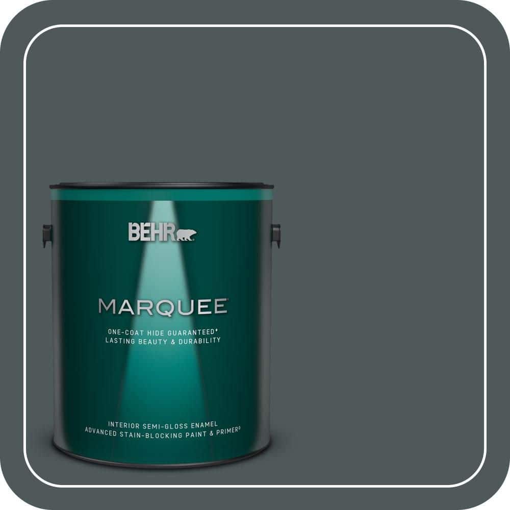 BEHR MARQUEE 1 gal. #N440-7 Midnight in NY Semi-Gloss Enamel Interior Paint & Primer