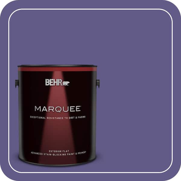BEHR MARQUEE 1 gal. #S-G-640 Purple Balloon Flat Exterior Paint & Primer (2)