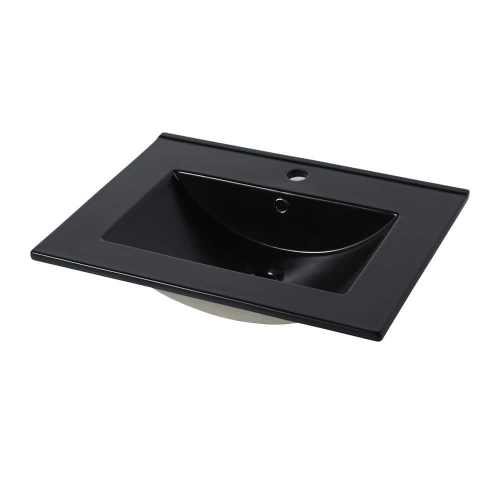 Flynama 24 in . Bathroom Sink in Black (2)